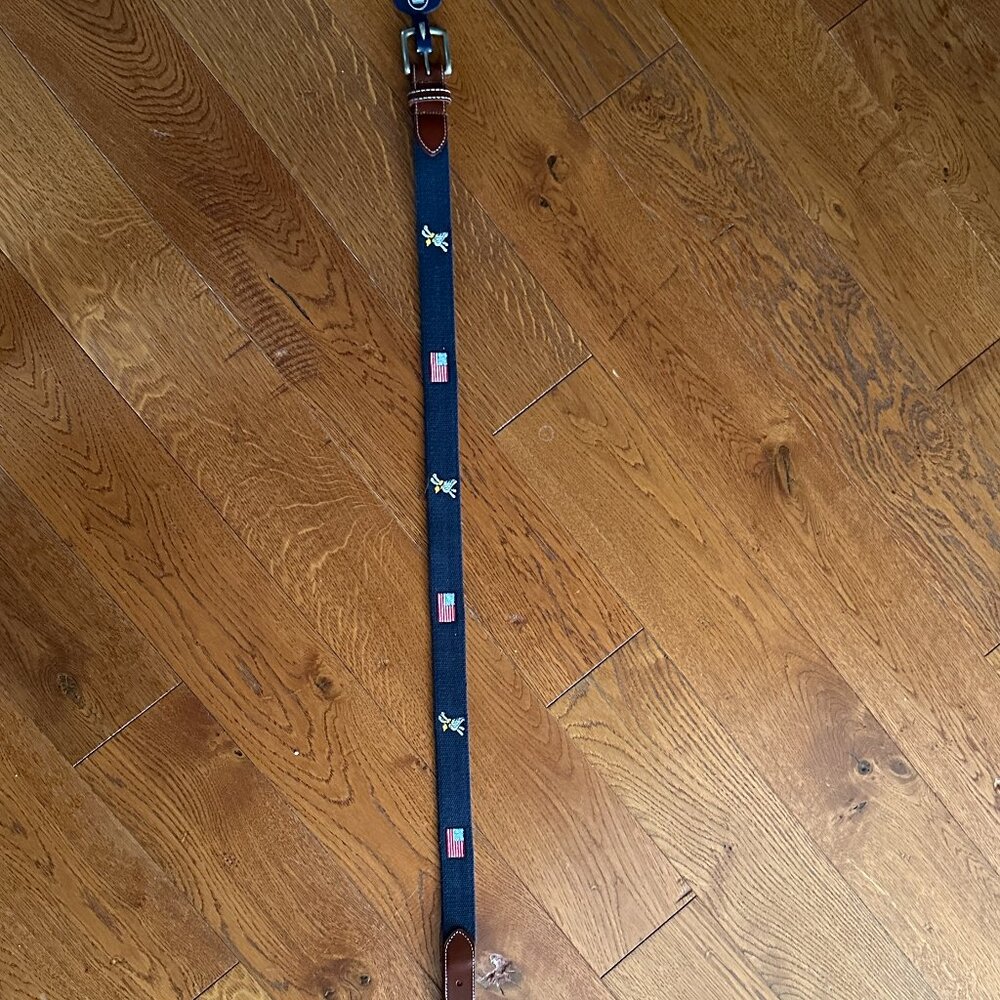 NWT- Mens Golf Belt----WINGED FOOT logo  With American Flags